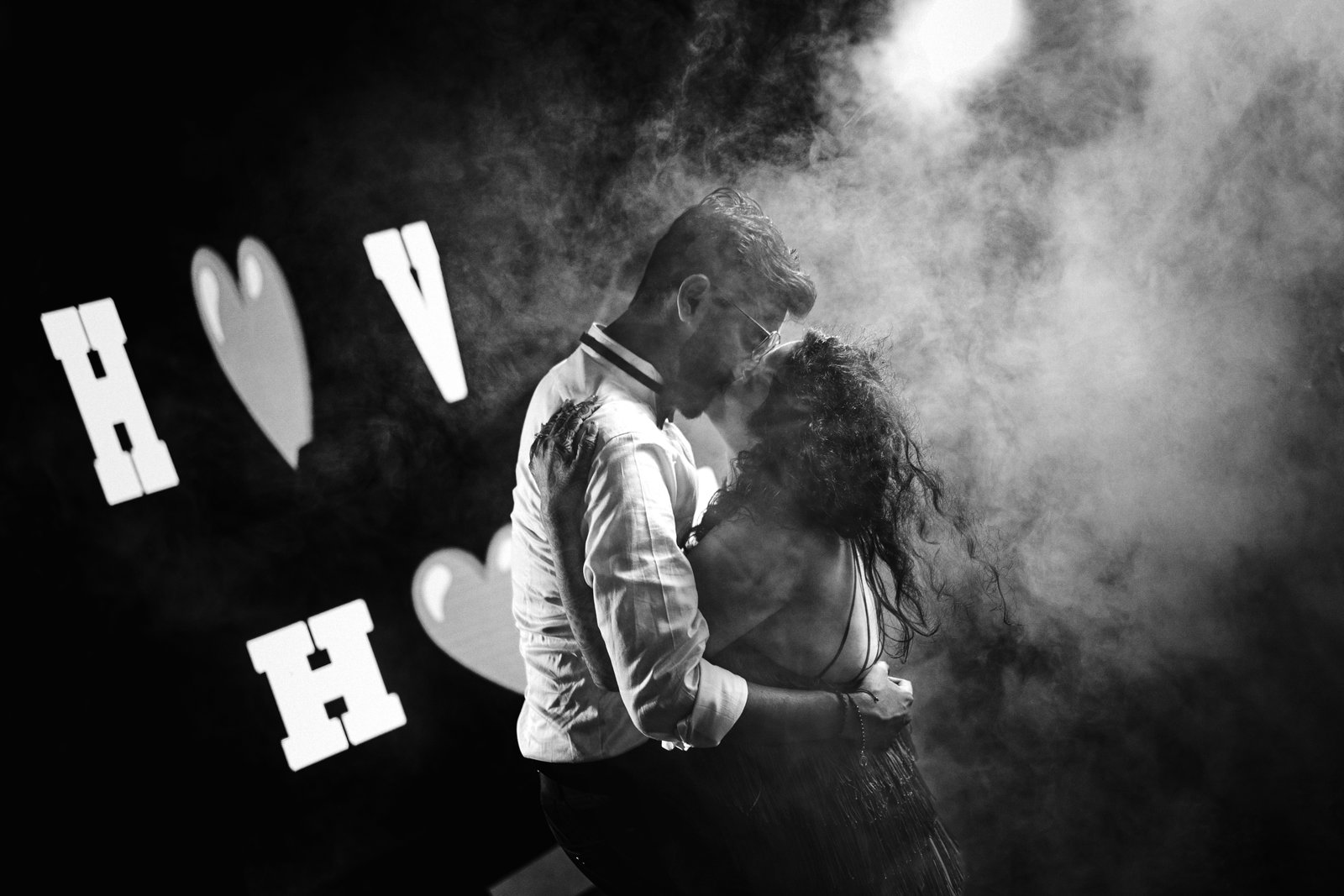 Couple celebrating their wedding